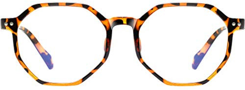 ATTCL Damen Blaulichtfilter Brille Blockieren Blaue Licht von PC, TV und Handy ohne sehstärke Computerbrille BL6688 Leopard