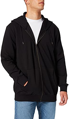 JACK&JONES PLUS Men's JJEBASIC Sweat Zip Hood NOOS PS, Black, 2XL
