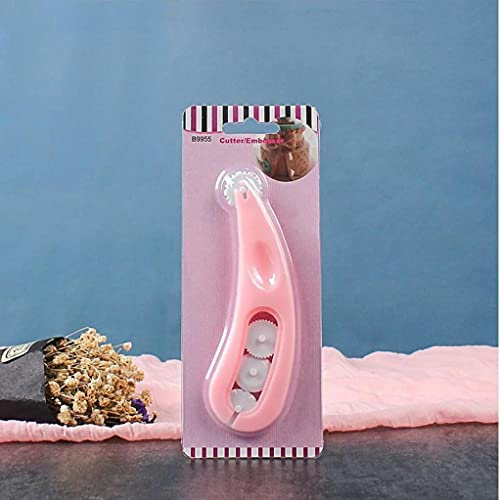 TOSSPER 1 Set Wheel Fondant Cutter, Fondant Icing Embosser Fondant Ribbon Roller Cutter Strip Icing Cutter for Cakes Decoration