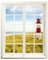 Wandtattoo - Fenster mit Aussicht Leuchtturm 99 x 120 cm - Wandaufkleber - Wandsticker