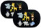 HECKBO 2X Auto Sonnenblende mit 8 Saugnäpfen - Baby Tiere mit Mama - 48x31cm - Auto Fenster Seitenfenster Sonnenschutz Autosonnenblende Seitenscheibe - mit Tasche - für Baby Kinder Mädchen Jungen