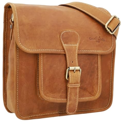 Gusti Lenkertasche Leder- Jens V. Lenkertasche inkl. Platte Gepäckträgertasche Fahrradtsache Ledertasche Vintage Braun Leder