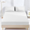 AR Ware King Fitted Sheet non Iron Wrinkle, 25cm Deep Ultra Soft Microfiber Elastic Fitted Bed Sheets easy care, Fade Resistant (White)