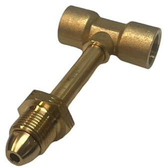 CSUK 3 Way Tee POL Male to 2 x POL Female Propane Pig Tail Branch for LPG Gas Bottles