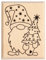 Rayher Stempel Holz „Wichtel Theo“, 3 x 4 cm, Holzstempel Weihnachten, zum Gestalten von Karten, Umschlägen, Geschenken, Butterer Stempel, 29239000, Natur