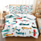 Bettwäsche 135x200 WeißEs Flugzeug 110g/㎡ Microfaser Kinderbettwäsche 135x200 Mit Reißverschluss + One Piece Kissenbezug 80x80 Deko Schlafzimmer Bettwäsche Kinder