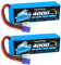 Yowoo 6S Lipo Batterie 4000mAh 22,2V 150C Batterie Graphène RC avec connecteur EC5 pour FPV Racing Drones Vélo de Route Quadcopters Avion Hélicoptère RC Bateau RC Voiture (2 Paquets)