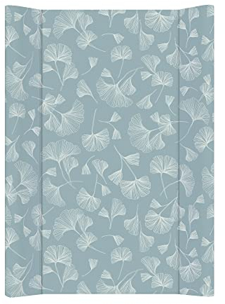 Rotho Babydesign Wickelauflage Keil (50 x 70 cm) - wickelauflage - wickeltischauflage - abwaschbar - wickelmatte - wasserdicht - Motiv Ginkgo