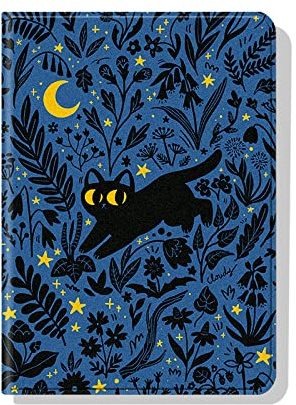 Custodia per Kindle 2014 7a generazione - Custodia per Amazon Kindle Touch 2014 (Kindle 7 7a generazione) Custodia protettiva sottile per Ereader Smart Case per modello Wp63Gw-Blue Nocturnal Cat