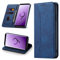 Leaisan Handyhülle für Samsung Galaxy S9 Hülle Premium Leder Flip Klappbare Stoßfeste Magnetische [Standfunktion] [Kartenfächern] Schutzhülle für Samsung Galaxy S9 Tasche - Blau