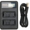 Chargeur de Batterie, Chargeur de Batterie Double USB 5 V pour Batterie D'appareil Photo Fujifilm XS10 XT3 XT30 XT20 XT10 XT2 XA7 XE4 XA5 XT200 XT100 X100V X100F