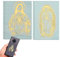 Hrippy 4pcs Gold Kupfer Metall Aufkleber Jungfrau Maria Fatima Heilige Familie Katholischer Aufkleber Für Sammelalbücher Telefon Wasserflasche Dekoration