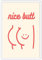 DVBOCS Leinwandbild, Motiv: Nizza Hintern, lustiges WC, Retro-Badezimmer, Smiley-Gesicht, Poster, Mitte des Jahrhunderts, moderne rosa Malerei, Galerie, Wanddekoration, Badezimmerbilder, 40,6 x 61 cm,