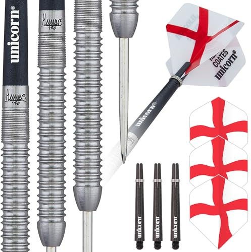 Unicorn Darts Set | Henry Coates Global | 80% Natural Tungsten Barrels with Laser Etched Autograph & U Logo Hallmark | Steel Tip | 24 g
