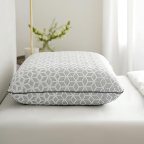 Brightr® Eclipse 1er-Set Memory Foam Kopfkissen gegen Nacken- und Schulterschmerzen | Höhenverstellbares Kopfkissen für Seitenschläfer | 43x63cm | Von Osteopathen empfohlen | Hautkühlend | Sehr Fest