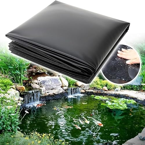 Liner de Bassin pour à Poissons, Bâches Souples pour Bassin, Doublure à Membrane préformée pour Jardinage de Piscine 3 x 3m x 0.2mm