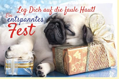Skorpion Weihnachtsgrußkarte: Mops-Motiv Gemütliches Fest - Hundeliebe & Spruch für tierverliebte Weihnachten - mit Umschlag