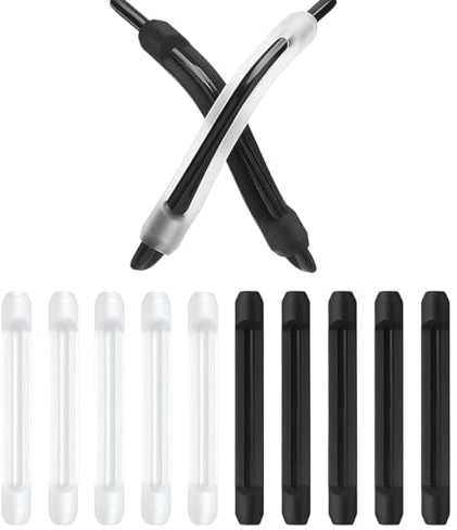 10 Paia Cuscinetti Auricolari Occhiali, Antiscivolo Ferma Occhiali, Gommini per Occhiali, Silicone Antiscivolo Protecter per Occhiali Staffa