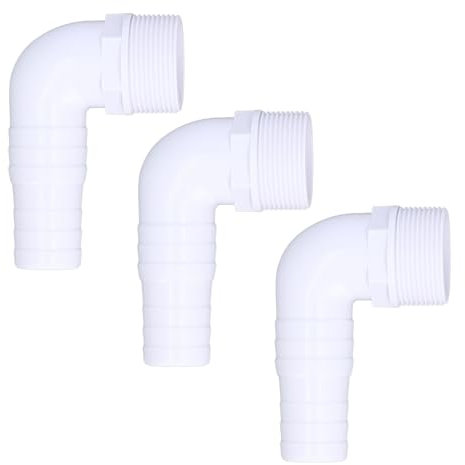 Conector Adaptador De Codo, 3 Piezas De Accesorios De Bomba De Piscina De 90 Grados, Reemplazo De Montaje Para Desnatador De Filtro De Bomba De Piscina Compatible Con SPX1105Z3 SPX1105Z4 SPX1091Z7