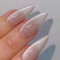 24 Stück Press on Nails Kurz, Oval Transparent Perlmutt-Glanz Natürlich French Nägel Zum Aufkleben, Fingernägel zum Aufkleben Acryl Fake Nails Full Cover für Frauen Nail Art (White aurora, 24x)