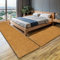 MY-RUG Bettumrandung Schlafzimmer 3teilig Teppich Gelb - 2mal 140x70 und 1mal 250x80cm - Bettvorleger rutschfest Läufer Hochflor Deko