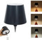 Desniltol LED Wine Bottle Lamp - 2024 New Portable Wireless Bottle Lamps with 3 Color Changing, Rechargeable Touch Control Table Lamp, Cute Embed LED Night Light for Bedroom/Restaurant/Bar (Black)