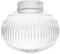 YANWE1 Vase rond en verre pour bouquet, vases en verre nervuré pour fleurs, petit vase transparent pour salon, bureau, table basse, étagère, mariage, 15,2 cm