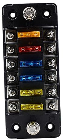 iplusmile Auto Fuse Box Vie Portafusibili Per Auto Barche Rv e Yacht Con Fusibili Inclusi e Adesivi Identificativi Resistente Al e Facile Da Installare