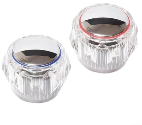 Tap Head Replacement Kit, 2 Pcs Hot And Cold Water Faucet Head Covers, Acrylic Kitchen Sink Tap Faucet Cover Handle, For Kitchen Sink Taps And Bathroom Taps Or Basins