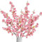SNAIL GARDEN Juego de 4 ramas de cerezo artificiales de 109 cm (180 flores/forzas) – Con flores extraíbles: posible desperdicios de flores – Mezcla de rosas, decoración flexible para bodas, jarrón de