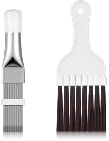 2 Stück Lamellenkamm Trockner Reinigungsbürste Klimaanlage Kamm Kondensator Kamm Trockner Reinigungsset Für Wärmepumpe Wärmepumpentrockner Kondenstrockner Nylon Kunststoff Edelstahl