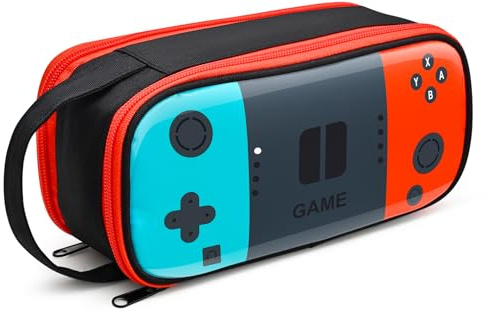 Beaulyn Gamer Pencil Case for Boys Kids- Large Capacity Pen Pouch with Zipper, Portable Gaming Pen Bag Organizer for School