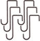 Gonetre 6 Pack Fence Hooks Patio Hooks Heavy Duty Powder Coated Steel Hangers for Fences Pergolas Doors Indoor Outdoor Hanging Lights Plants Planters Brown 8 Inch Length 3 Inch Width