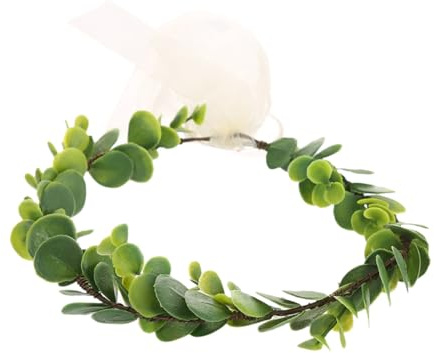 Toyvian Grüner Braut Haarreif mit Künstlichen Blättern Zarter Wedding Wreath Headpiece für Braut und Blumenmädchen Eleganter Stirnband haarschmuck für Hochzeit und Festliche Anlässe