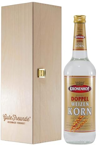 Kronenhof Doppel-Weizenkorn mit Geschenk-Holzkiste