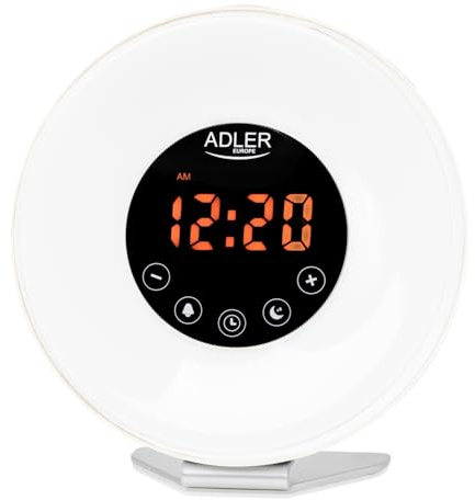Adler AD 1916 Lichtwecker | Sonnenaufgangssimulation | Naturgeräusche | UKW-Radio | Stimmungslicht