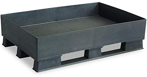 BRB Auffangwanne für wassergefährdende Stoffe/Gefahrgut, Kunststoff, 120 Liter Auffangvolumen, LxBxH 1200 x 800 x 315 mm
