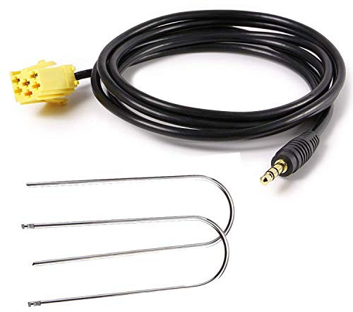 DaiYeisw AUX Cavo Audio Adattatore con Chiavette Smontaggio Radio Cavo con Jack Femmina da 3,5mm per Fiat Grande Punto Alfa Romeo 159 Mp3