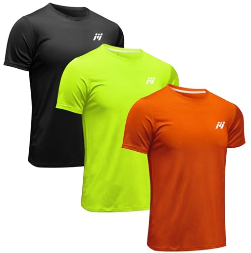 MEETWEE Sportshirt Herren, Laufshirt Kurzarm Mesh Funktionsshirt Atmungsaktiv Schnelltrocknend Sports Gym Shirt Trainingsshirt für Männer Sommer