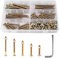 FIGFYOU 51 PCS M6 Tornillos de Tuercas de Barril 40/50/60/70/80mm con 1 Llave Hexagonal Kit Surtido de Pernos Hexagonales Tornillos M6 para Tuercas de Barril para Muebles, Cunas Camas, Sillas