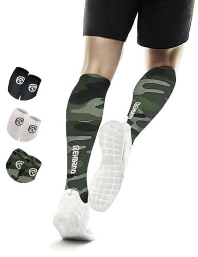 Rehband Kompressionsstrümpfe Herren & Damen, 1 Paar, Kompressionssocken Sport, Stützstrumpf 15-20 mmHg, Laufsocken