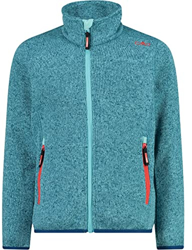 CMP Kinder Girls Knitted Jacke, Acqua-Campari, 116