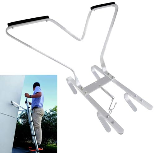 Heavy Duty Aluminium V-Shaped Ladder Stand Off, Wall Stabilizer 12 Standoff Heavy Duty Ladder Brackets for Corners, Walls, Windows, Trees