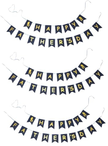 3 Sätze Ziehfahne zum Vatertag Party-Hängebanner vatertagsparty dekoration Banner zum Vatertag Party-Banner Europäisch und amerikanisch das Banner Ziehen Sie die Flagge schmücken