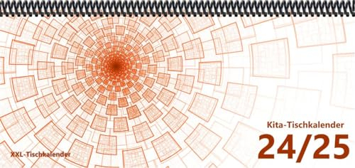 KiTa - Tischkalender 2024/25: XXL-Tischkalender, Bunt-Kalender Tunnel orange 14,5 x 32,5 cm