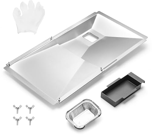 AOREWTGGH Drip Pan fits Nexgrill Parts, Adjustable with Drip Tray Suitable for Dyna Glo, Kenmore BHG, Grill Master, Backyard, Universal Drip Tray for 3/4/5 Burner,Grease Tray for Charbroil Expert