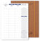 POPRUN Kalender 2025 Wochenplaner Softcover mit PU-Leder 28.5 x 22.2 cm - auf Deutsch - Terminplaner 2025 A4 mit 15-Minuten-Intervall und Vertikalem Wochenlayout, 100 GSM Papier - EU-25-CDLA4-BN