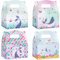 Mermaid Party Favor Treat Boxes - 12 Pack Mermaid Paper Gift Boxes Small Candy Snack Goodie Bags for Kids Summer Party Purple Blue Gift Wrapping Box for Birthday Holiday Baby Shower