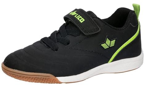 Lico Unisex Kinder Marlin Vs Hallenturnschuhe, Schwarz Lemon, 33 EU