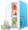 SZSXYBZ Mini Fridge 20L Cooler 12V/220-240V DualInput, Silent Thermoelectric Running for Cars, Homes, Offices, and Dorms,Blue